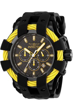 Invicta Bolt 23871 Heren Horloge - Quartz Uurwerk - Roestvrij Staal met zwarte Wijzerplaat - 48mm