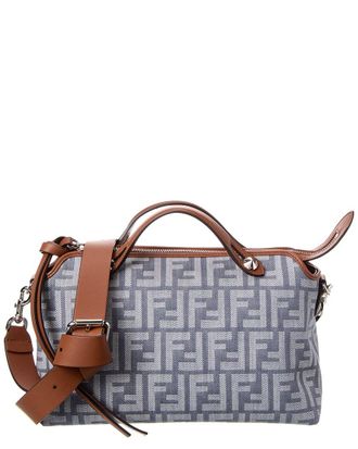Fendi By The Way Soft Medium FF Denim & Leather Shoulder Bag