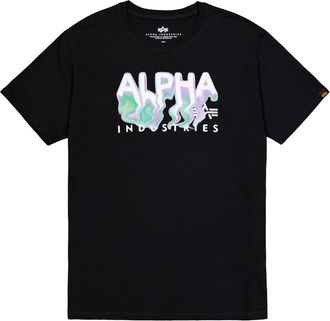 Alpha Industries T-Shirt ALPHA INDUSTRIES Nebula T-Shirt, Herren, Gr. XXL, schwarz, Obermaterial: 100% Baumwolle, Shirts T-Shirt