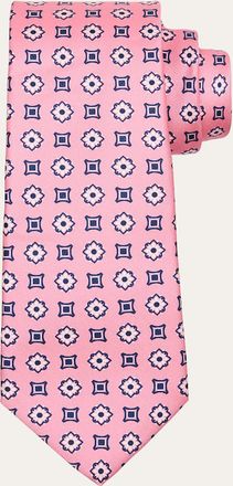 Kiton Mens Floral and Medallion Silk Tie