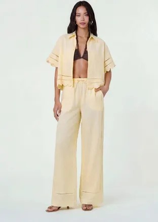 Nicholas Juni Shirt in Custard at Nordstrom, Size X-Small