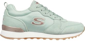 Skechers Womens Og 85 Goldn Gurl Sneaker, Sage Suede/Nylon Mesh/Rose Gold Trim, 5.5 UK