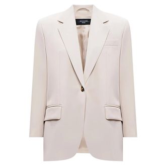 Max Mara Dames, Jassen, Beige, Maat: S Poliester