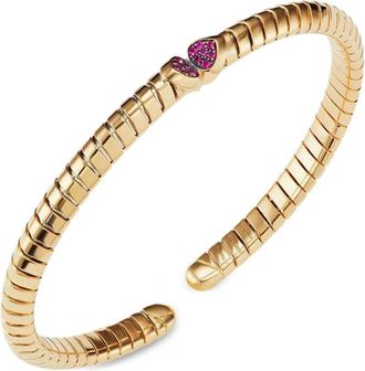 Marina B 18K yellow gold Trisolina ruby bangle bracelet