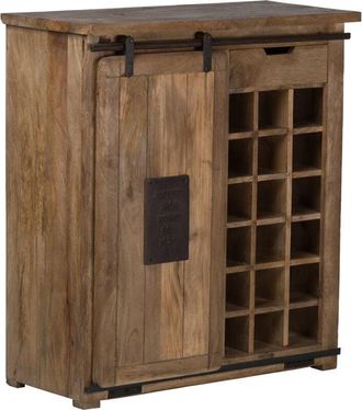 Sklum Sklum - Armario con botellero para 18 botellas en madera de mango Uain
