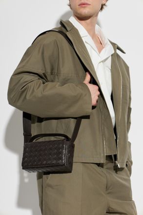 Bottega Veneta Leather Bag, Mens, Brown