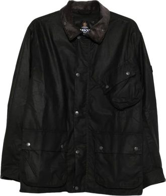 Barbour Jassen, Heren, Zwart, L, Katoen, Brake Line Wax Jacket
