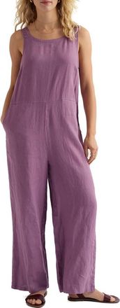 Seasalt Cornwall Salt Air Wide Leg Linen Jumpsuit in Verbena at Nordstrom, Size 12 Us