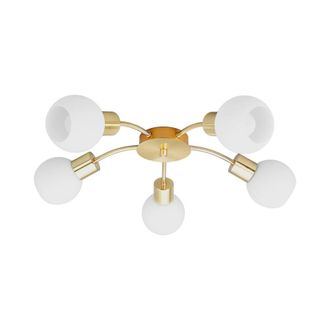 Lindby L&aacute;mpara de techo de metal dorado