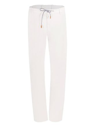 Eleventy drawstring trousers - men - Cotton/Elastane - 30 - White