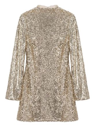 SIMKHAI Abito Opal corto con paillettes - Oro