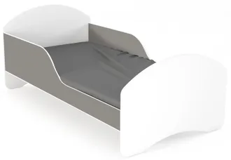 OEM Cama Infantil Leo2 160x70 Blanca Y Gris