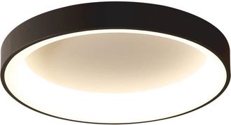 OEM Simpla - L&aacute;mpara De Techo Redonda Led De 38 Cm Y 12 W, De Montaje En Superficie, Color Negro