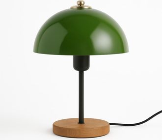 Concept Usine Mesa de centro redonda con podio de madera de nogal y blanco de 90 cm