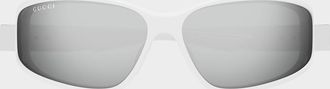 Gucci Men & apos;s Rectangular Acetate Wrap Sunglasses