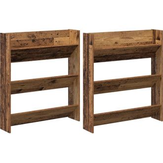 vidaXL Wall Shoe Cabinets with Shelf Other Old wood Engineered wood vidaXL
