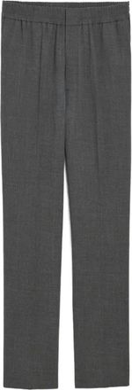Ami Broeken, Heren, Grijs, M, Wol, Broek met elastische tailleband