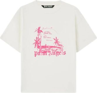 Palm Angels Graphic Print Ribbed T-shirt
