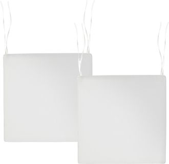 Beliani Conjunto De 2 Cojines De Asiento Para Silla De Jard&iacute;n De Tela De Poli&eacute;ster Resistente A Los Rayos Uv Blanco Crema Sassari