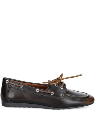 Vagabond Hillary leather lace-up loafers - women - Calf Leather/Calf Leather/Rubber - 36 - Brown