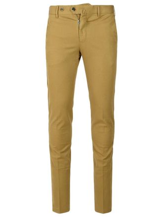 Pantaloni Torino Superslim Brown Cotton Pants