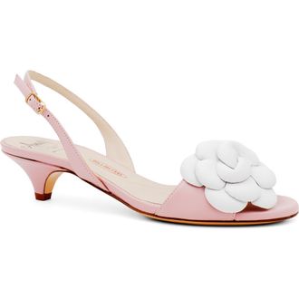 Amalfi By Rangoni Dante Slingback Kitten Heel Sandal in Rosina/White Parmasoft at Nordstrom, Size 9.5