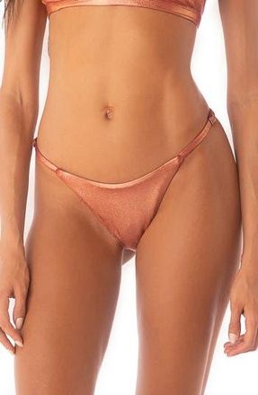 Maaji Rust Copper Reversible Bikini Bottoms in Dark Orange at Nordstrom Rack, Size Medium