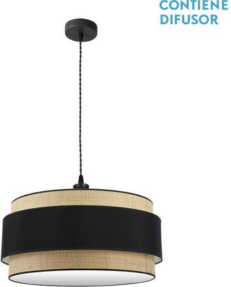 Fabrilamp Colgante Kandy 3xe27 Natural/negro Regx60x60 Cm