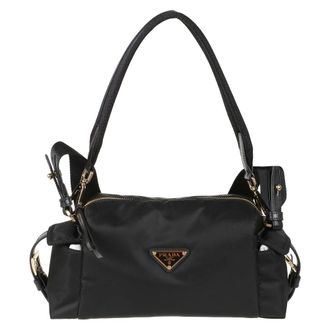 Prada Tassen, Dames, Zwart, ONE Size, Leer, Bandoliera