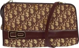 Dior Pre-owned Cross Body Bags, female, Multicolor, Size: ONE SIZE Pre-owned Trotter Canvas Shoulder Bag