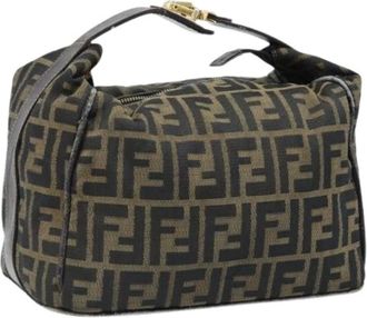 Fendi Pre-owned Handbags, female, Brown, Size: ONE SIZE Pre-owned Zucca Canvas Hand Bag