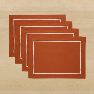 Solino Home Linen Placemats - Kensington, 14 x 19 in Cinnamon at Nordstrom, Size Medium