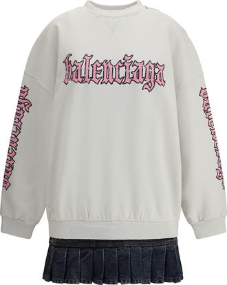 Balenciaga Sweatshirt Dress With Logo