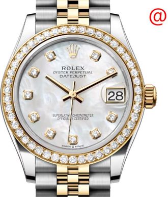 Rolex Datejust 31 Mother of Pearl Diamond Dial Ladies Steel and 18kt Yellow Gold Jubilee Watch 278383MDJ