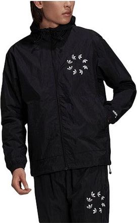 adidas originals Logo Pattern Hooded Jacket Black H35652