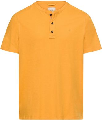 Camel Active Henleyshirt CAMEL ACTIVE, Herren, Gr. 4XL, sunflower, Jersey, Obermaterial: 100% Baumwolle, bestickt, unifarben, normal h&uuml;ftbedeckend, Rundhals, Shirt