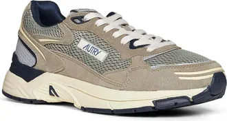 Autry Mens Sneakers Hyperway Green Mesh & Suede Polyester Trainers