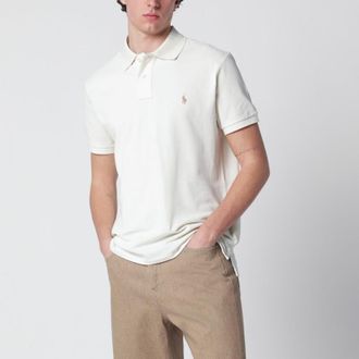 Polo Ralph Lauren Cream-colored cotton Custom Slim-Fit polo shirt