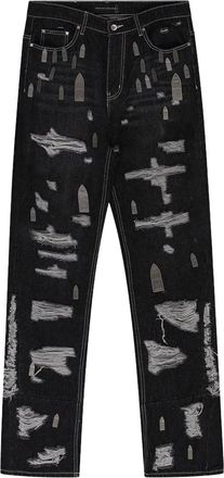 Who Decides War by Ev Bravado Jeans con effetto vissuto - Nero