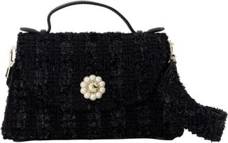 Simone Rocha Stijlvol Katoen Zwarte Handtas - Dames - Handtassen - Zwart - ONE Size - Katoen - Tassen