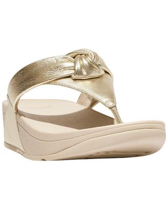 FitFlop Fitflop Lulu Padded Knot Metallic Leather Toe Post Sandal