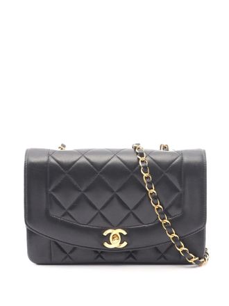 Chanel 1991-1994 Small Lambskin Diana Flap crossbody bag - Black