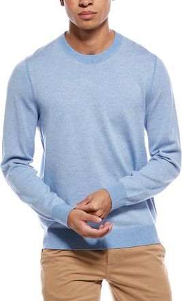 Vince White Birdseye Wool-Blend Crewneck Sweatshirt