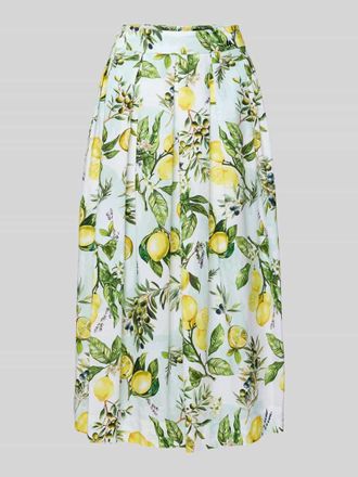 Marc Cain Midirock im Allover-Look in Weiss, Gr&ouml;&szlig;e 38