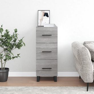vidaXL Aparador Madera De Ingenier&iacute;a Gris Sonoma 34,5x34x90 Cm Vidaxl