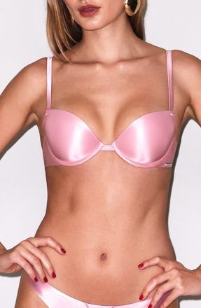 Fleur du Mal Le Gloss Underwire T-Shirt Bra in Pink Lady at Nordstrom, Size 34D