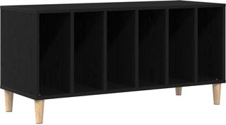vidaXL Mueble de discos madera de ingeniería roble negro 100x38x48 cm Vidaxl