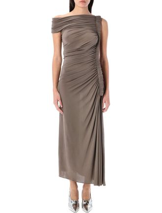 Alaia Draped Midi Dress