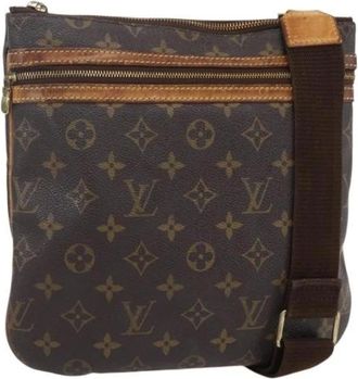 Louis Vuitton Pre-owned Cross Body Bags, female, Brown, Size: ONE SIZE Pre-owned Canvas Cross Body Bag