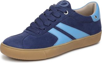 Naturalizer Womens Medina Sneaker, Blue Multi Suede, 10 Wide